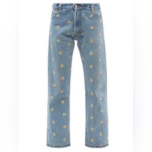 RE/DONE X Levi's 70s Floral-Embroidered Upcycled Jeans 25